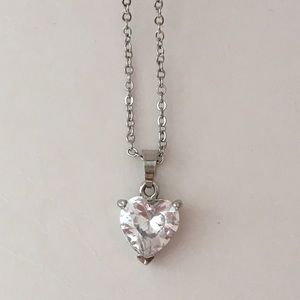 Rhinestone Heart Necklace